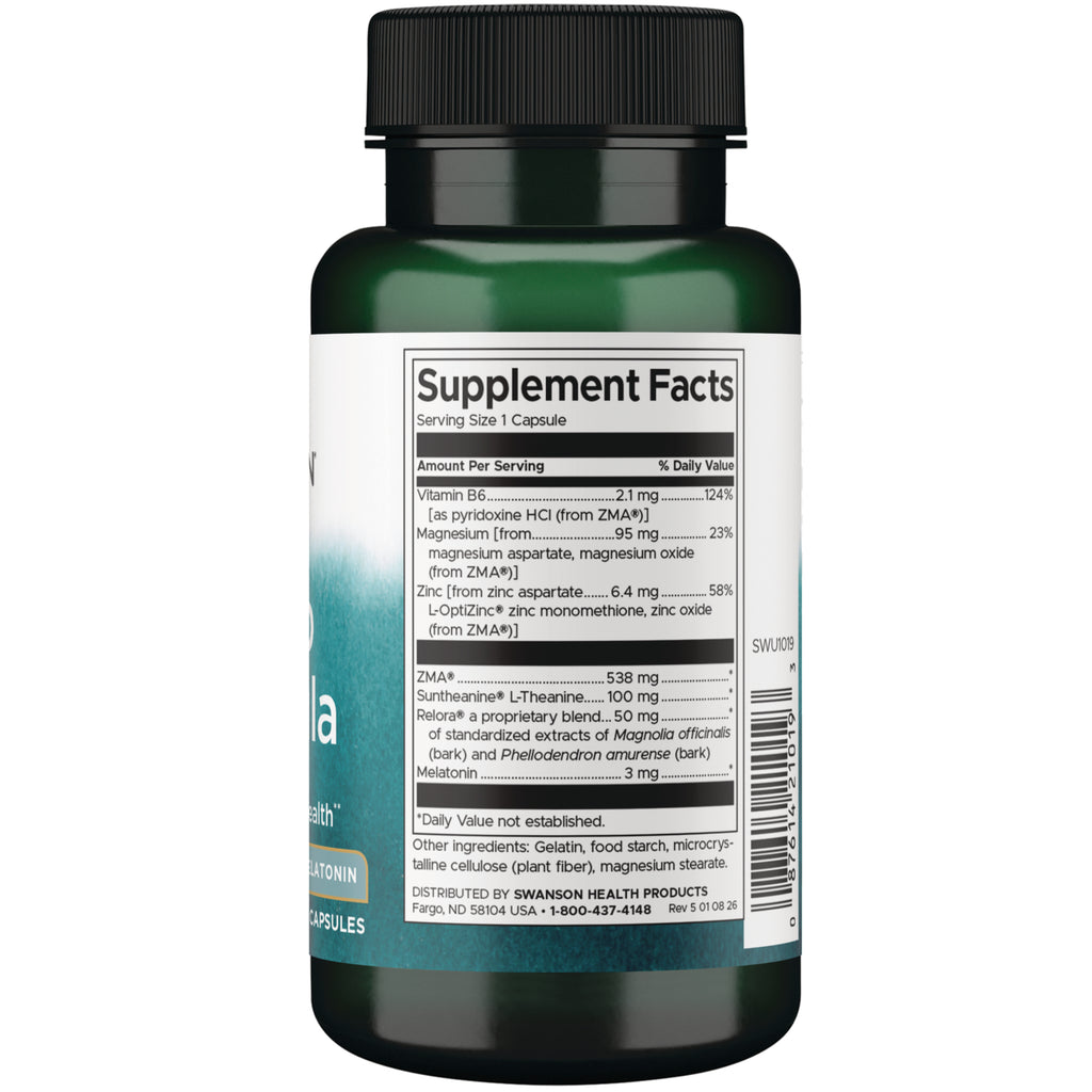SWU1019 | Back label with Supplement Facts panel and serving information - Thumbnail