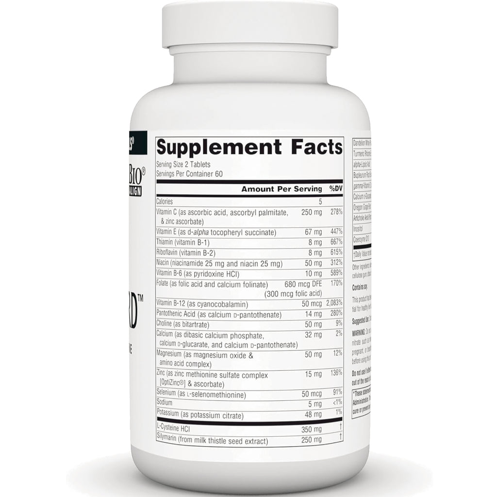 SN773 | Back label with Supplement Facts panel, serving size 2 tablets, 60 servings per container - Thumbnail