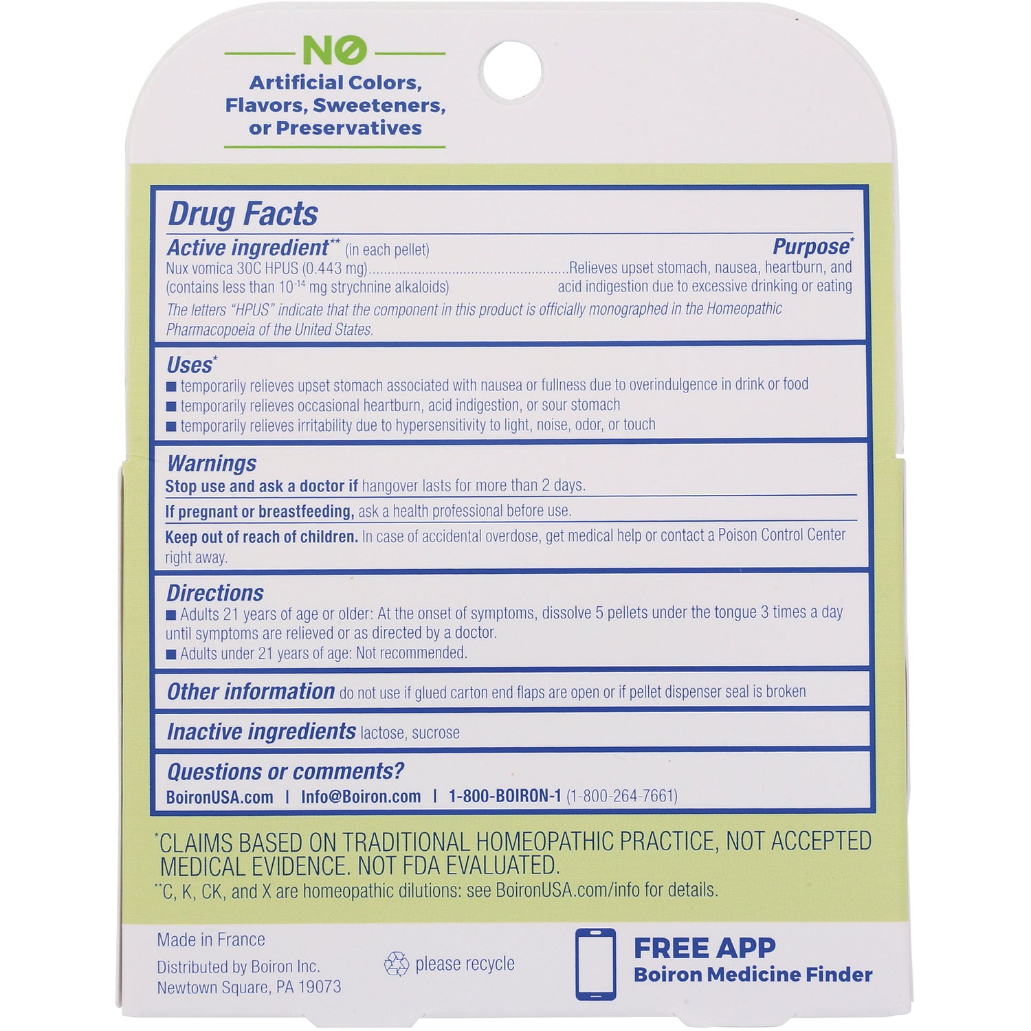 BRN089 | back panel showing Drug Facts with active ingredient, uses, warnings, directions, and contact info