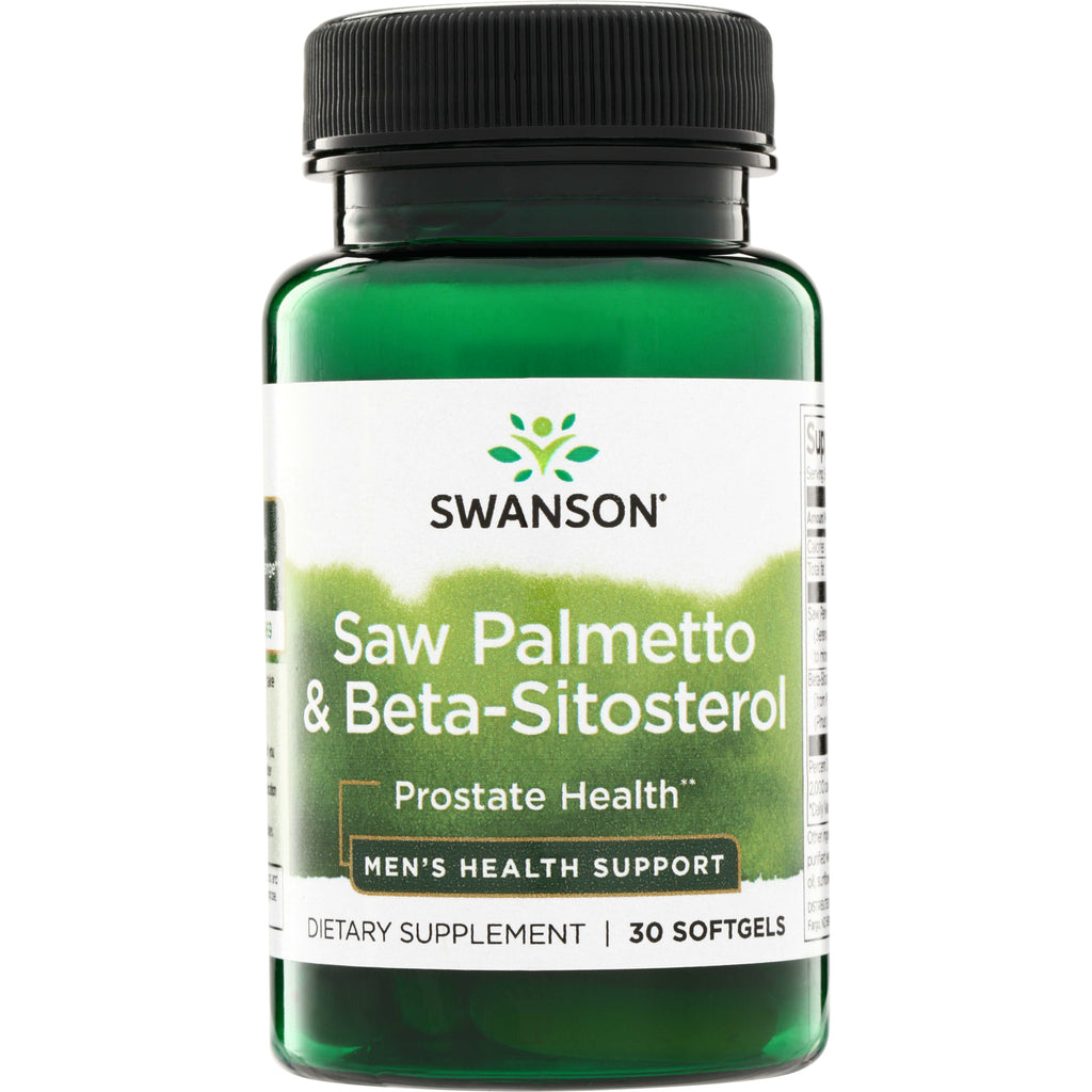 SWU892 | Swanson Saw Palmetto & Beta-Sitosterol, Prostate Health, Men's Health Support, 30 softgels - Thumbnail