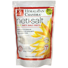 HIM011 | Himalayan Chandra neti salt eco refill pouch front showing product name and branding