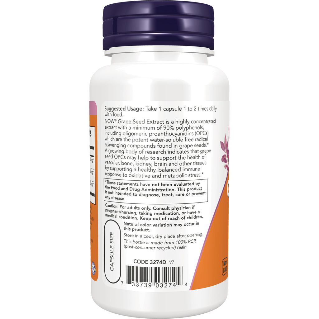 NWF547 | Back label of supplement bottle showing suggested usage, caution text, barcode and code 3274D - Thumbnail