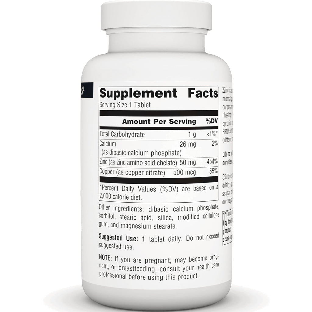 SN580 | Back label with Supplement Facts, other ingredients, suggested use, and warning information - Thumbnail