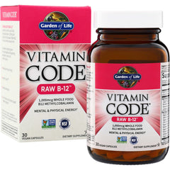 GLF101 | Garden of Life Vitamin Code Raw B-12, 1,000 mcg, 30 vegan capsules