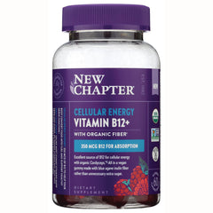 NWC386 | New Chapter Cellular Energy Vitamin B12+ bottle with purple label and supplement details