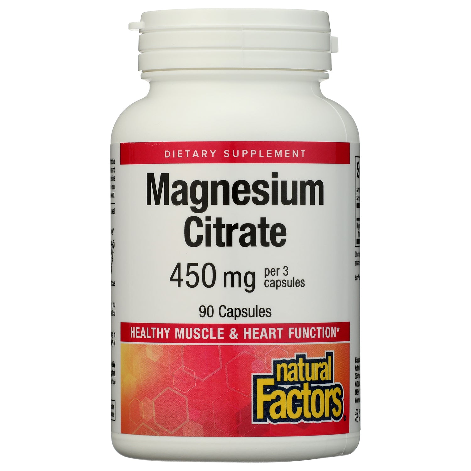 NFC011 | Natural Factors Magnesium Citrate 150 mg 90 capsules white bottle front