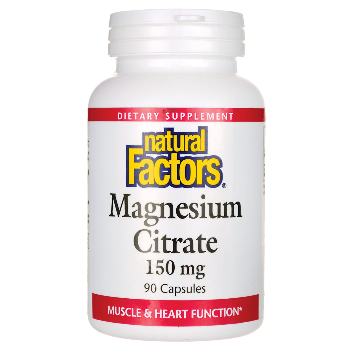 NFC011 | Natural Factors Magnesium Citrate 150 mg 90 capsules white bottle front