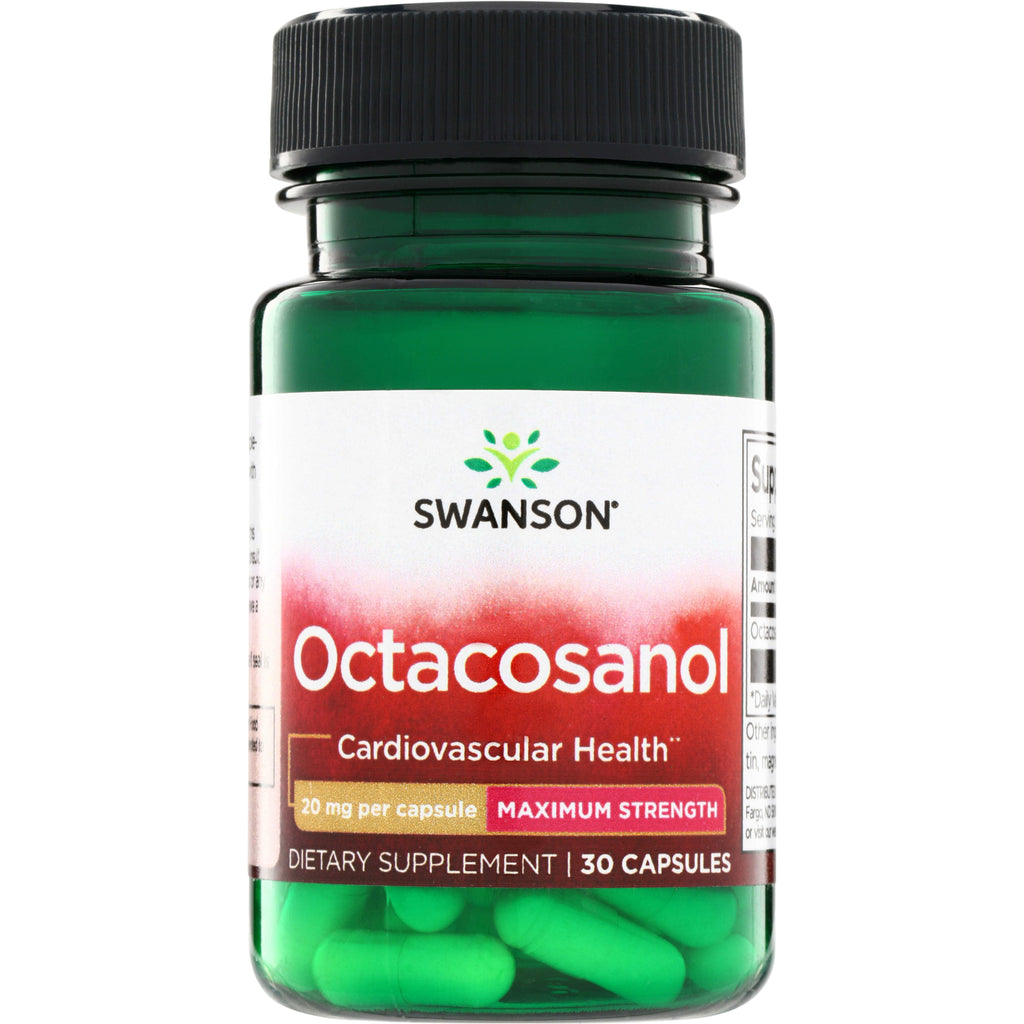SWU388 | Swanson Octacosanol, Cardiovascular Health, 20 mg per capsule, Maximum Strength, 30 capsules - Thumbnail