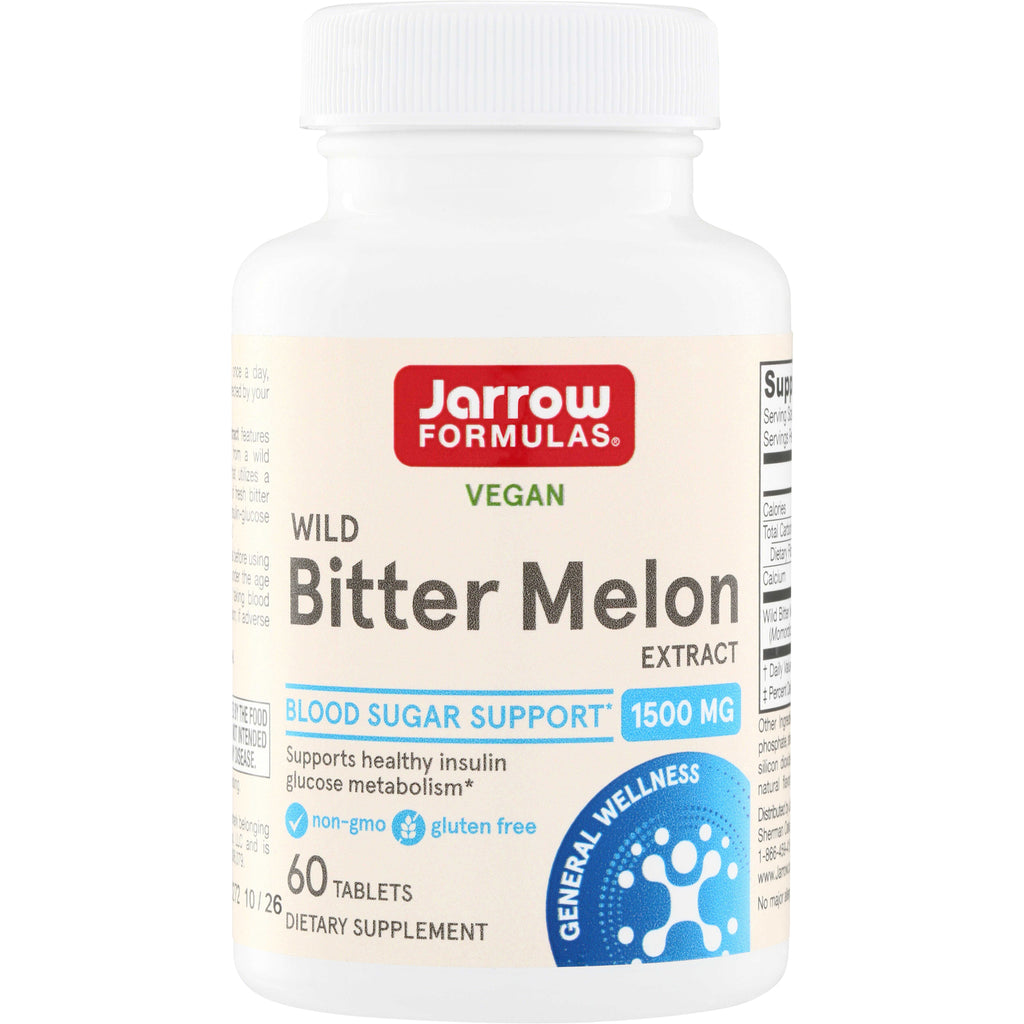 JR286 | Jarrow Formulas Vegan Wild Bitter Melon Extract 1500 mg, Blood Sugar Support, 60 tablets - Thumbnail