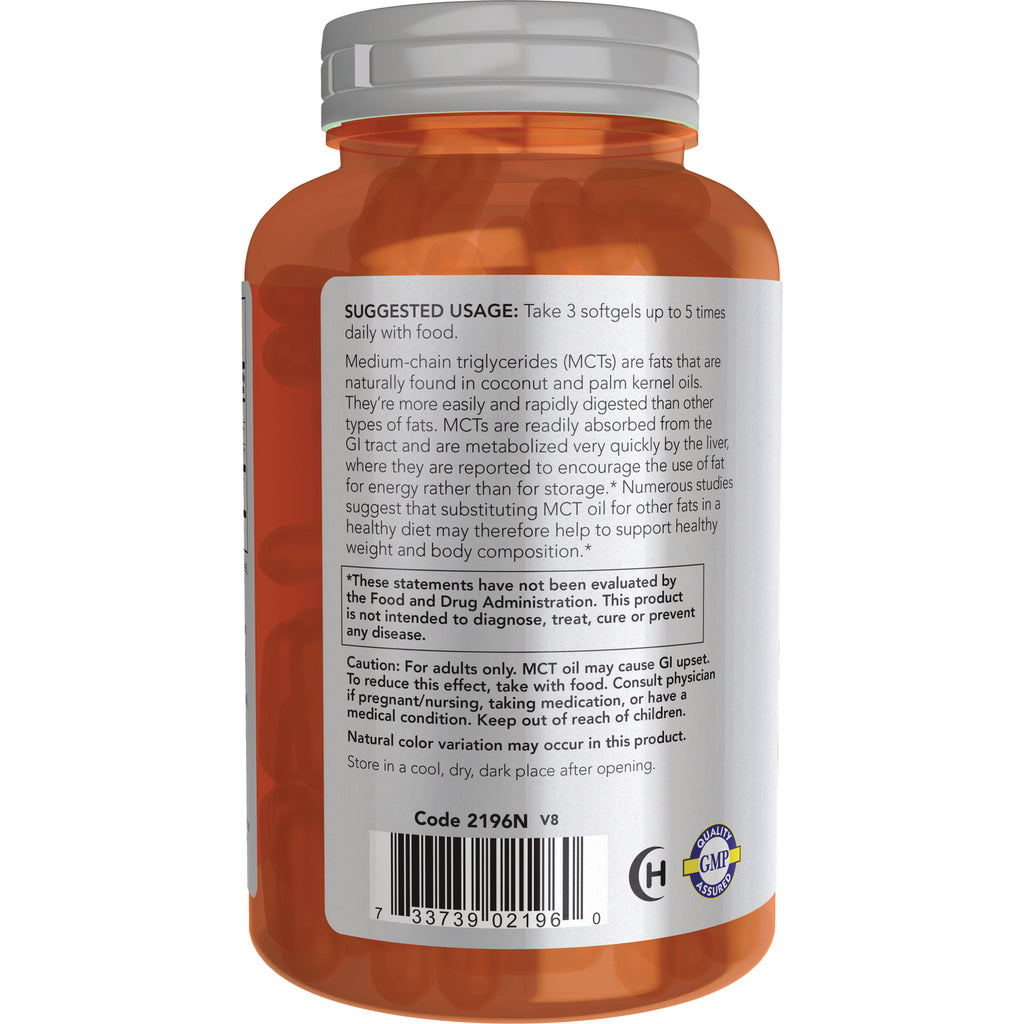NWF1337 | back label showing suggested usage, caution text and barcode on orange supplement bottle - Thumbnail