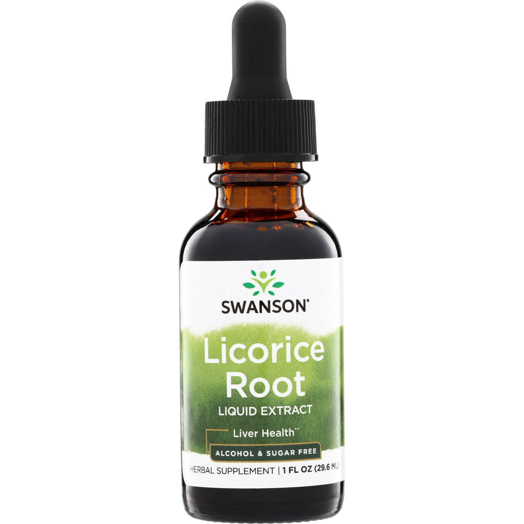 SW1323 | Swanson Licorice Root Liquid Extract dropper bottle, Alcohol & Sugar Free, 1 fl oz - Thumbnail
