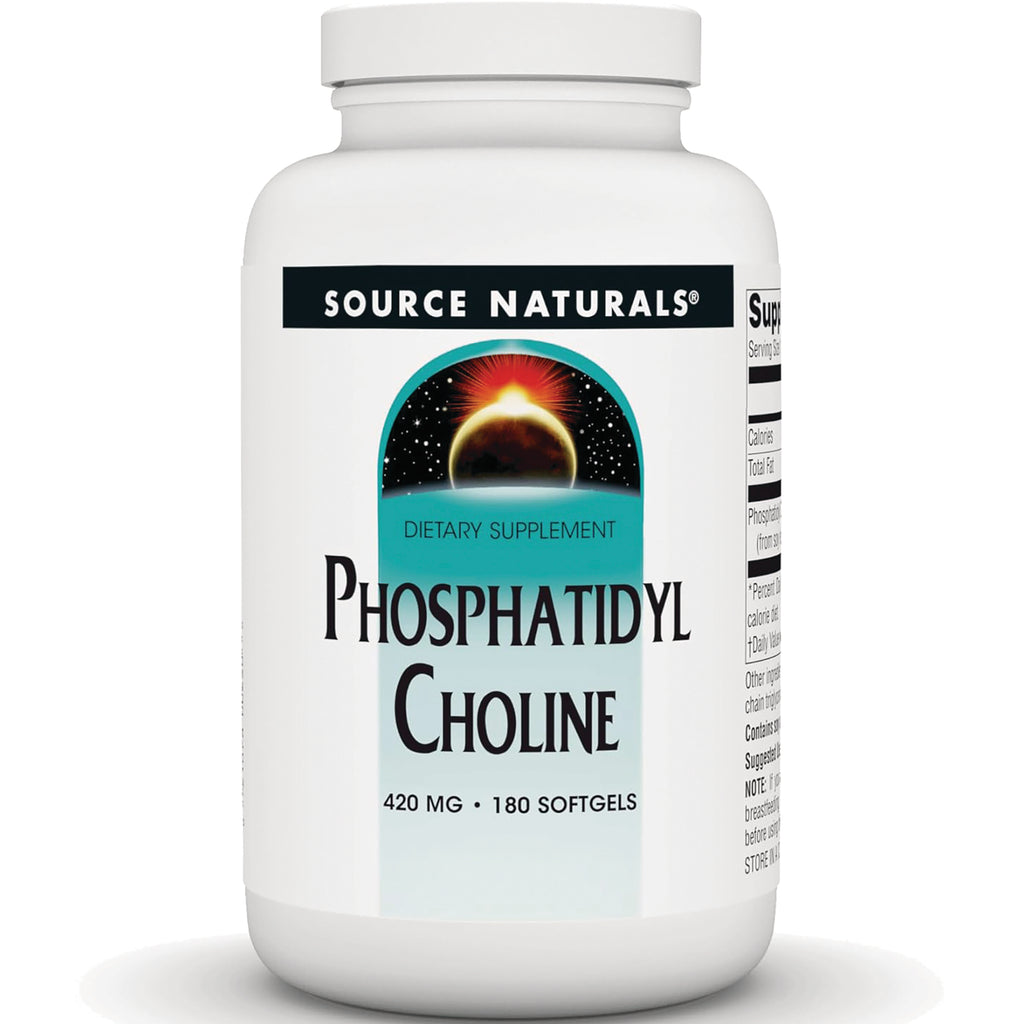 SN797 | Source Naturals Phosphatidyl Choline dietary supplement, 420 mg, 180 softgels - Thumbnail