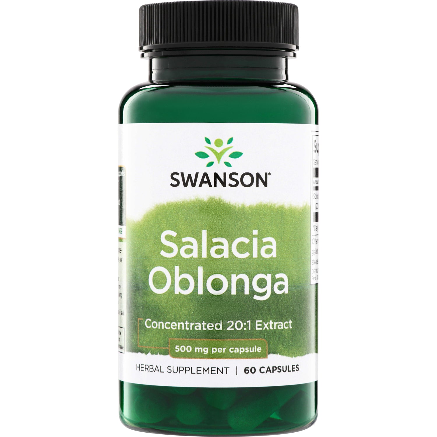 SWH207 | Swanson Salacia Oblonga 500 mg per capsule, Concentrated 20:1 Extract, 60 capsules bottle