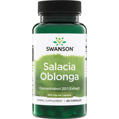 SWH207 | Swanson Salacia Oblonga 500 mg per capsule, Concentrated 20:1 Extract, 60 capsules bottle