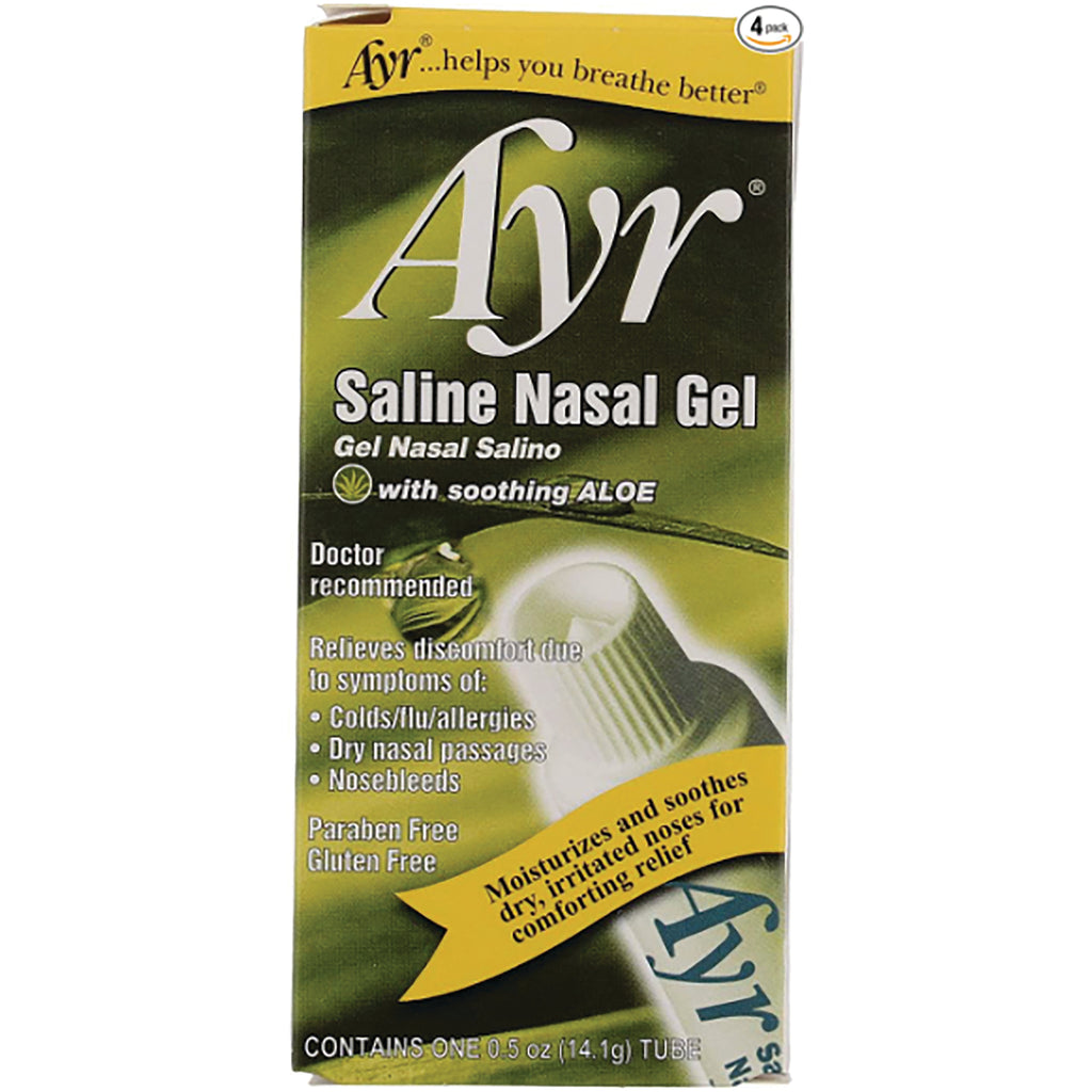 BFA005 | Ayr Saline Nasal Gel box front labeled with soothing ALOE and doctor recommended 0.5 oz tube - Thumbnail