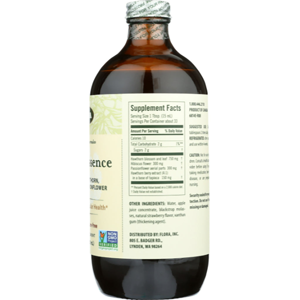 FL042 | Amber glass bottle back showing Supplement Facts label, ingredients and Non-GMO Verified logo - Thumbnail
