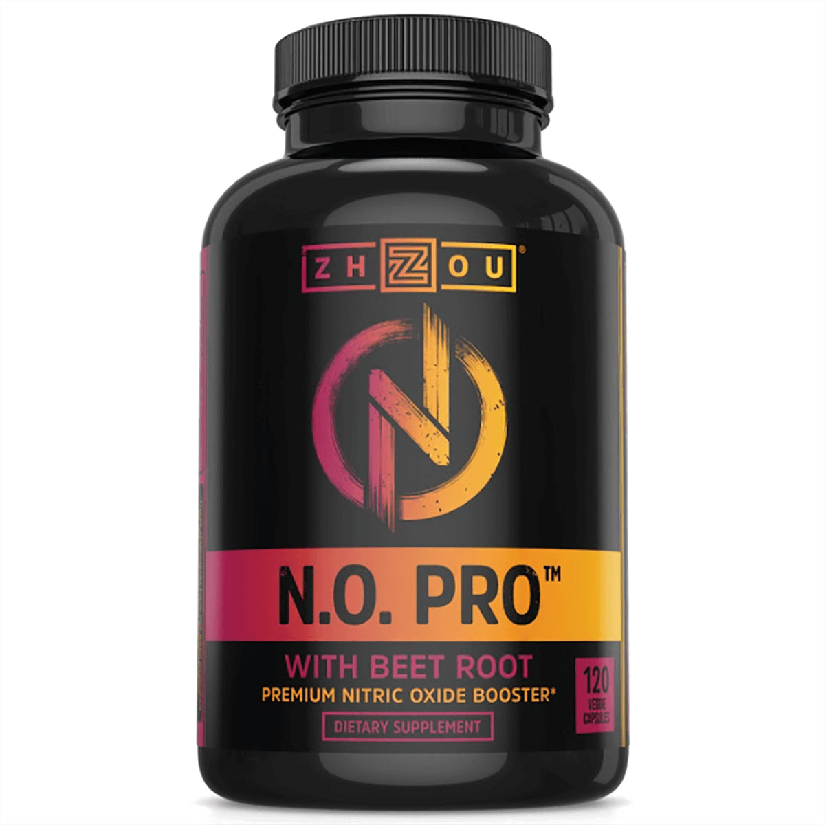 ZOU026 | Zhou N.O. Pro with Beet Root nitric oxide booster, 120 veggie capsules bottle front