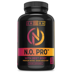 ZOU026 | Zhou N.O. Pro with Beet Root nitric oxide booster, 120 veggie capsules bottle front