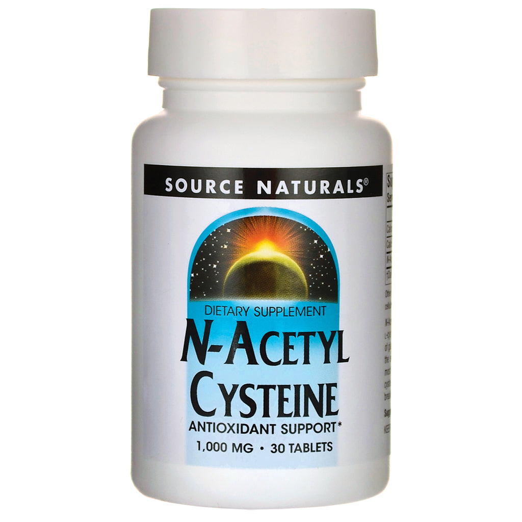 SN898 | Source Naturals N-Acetyl Cysteine dietary supplement, 1,000 mg, 30 tablets - Thumbnail