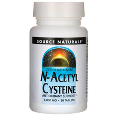 SN898 | Source Naturals N-Acetyl Cysteine dietary supplement, 1,000 mg, 30 tablets