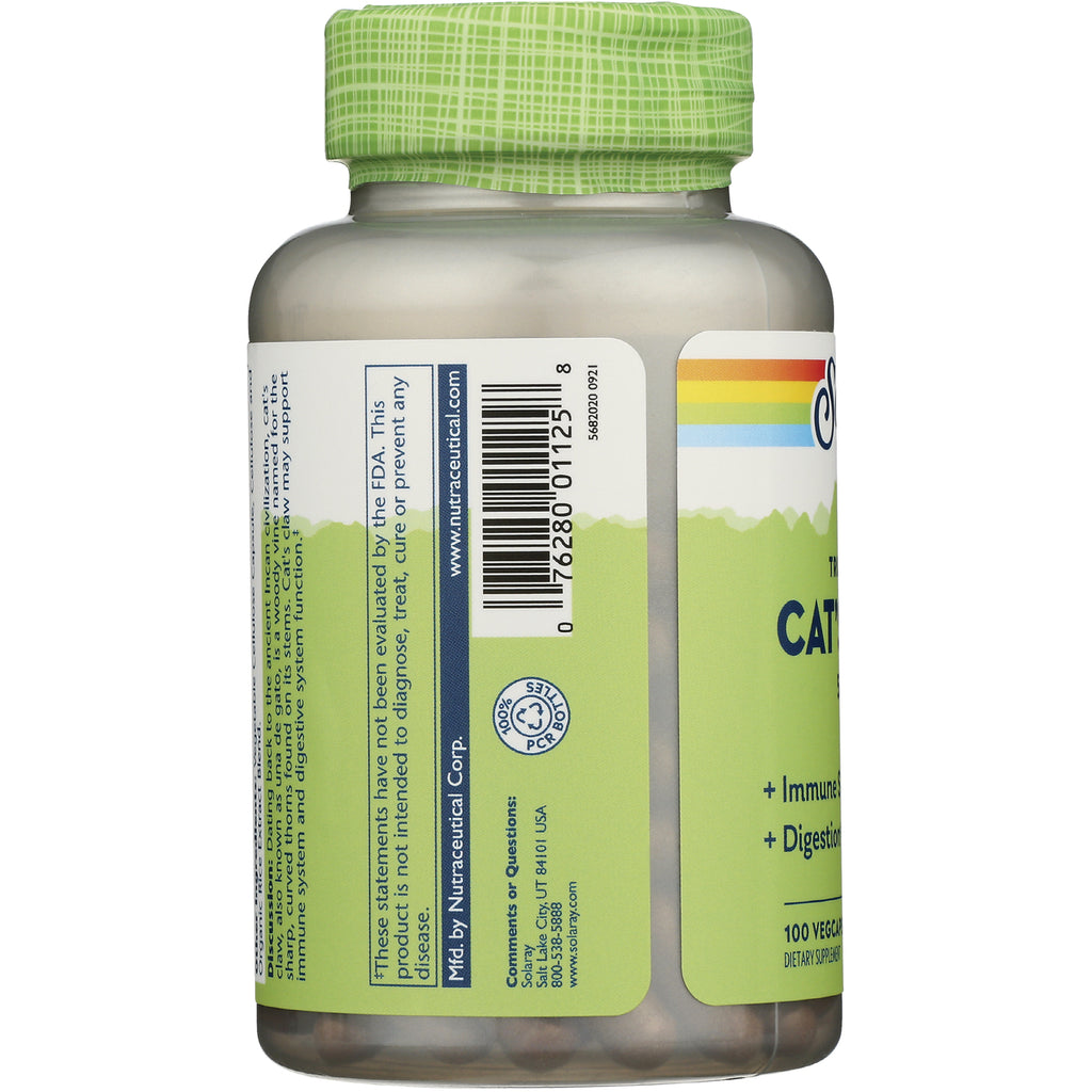 SLR338 | side label of supplement bottle showing barcode, small text panel and green patterned cap - Thumbnail