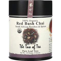 TOT005 | The Tao of Tea Red Bush Chai tin, 100% Organic South African Rooibos & Spices, 114 g
