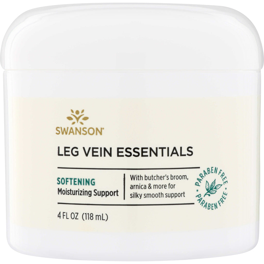 SWC070 | Swanson Leg Vein Essentials cream, Softening Moisturizing Support, Paraben Free, 4 fl oz - Thumbnail