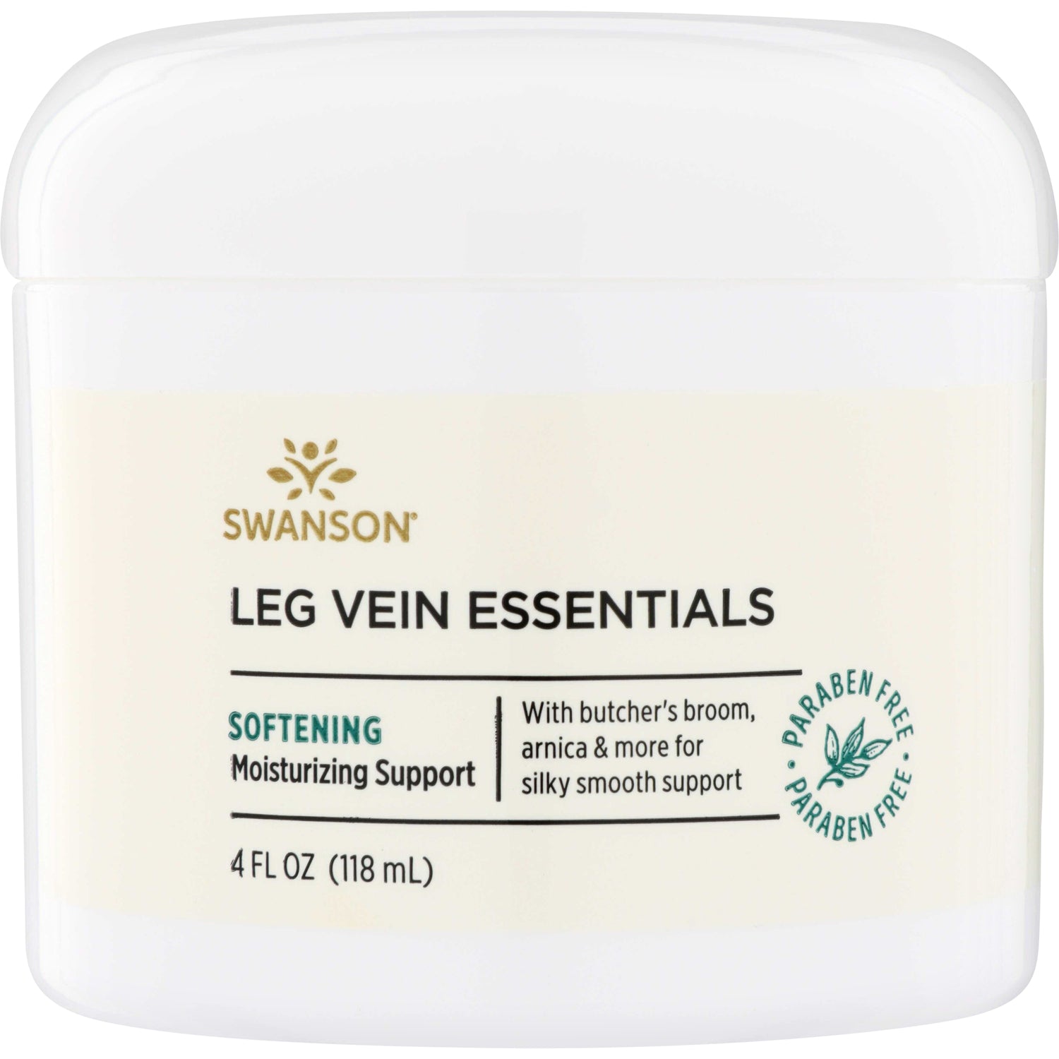 SWC070 | Swanson Leg Vein Essentials cream, Softening Moisturizing Support, Paraben Free, 4 fl oz