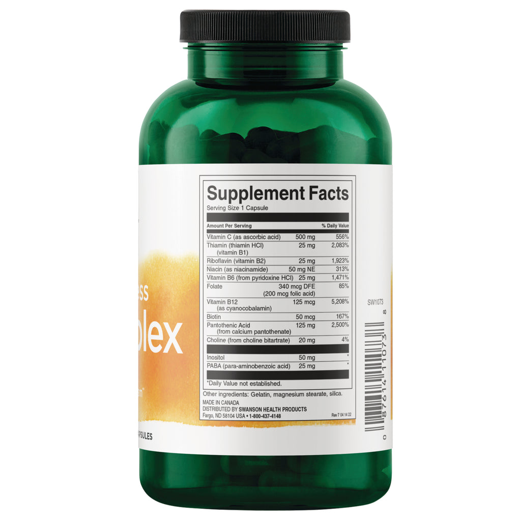 SW1073 | Back label with supplement facts and serving information - Thumbnail