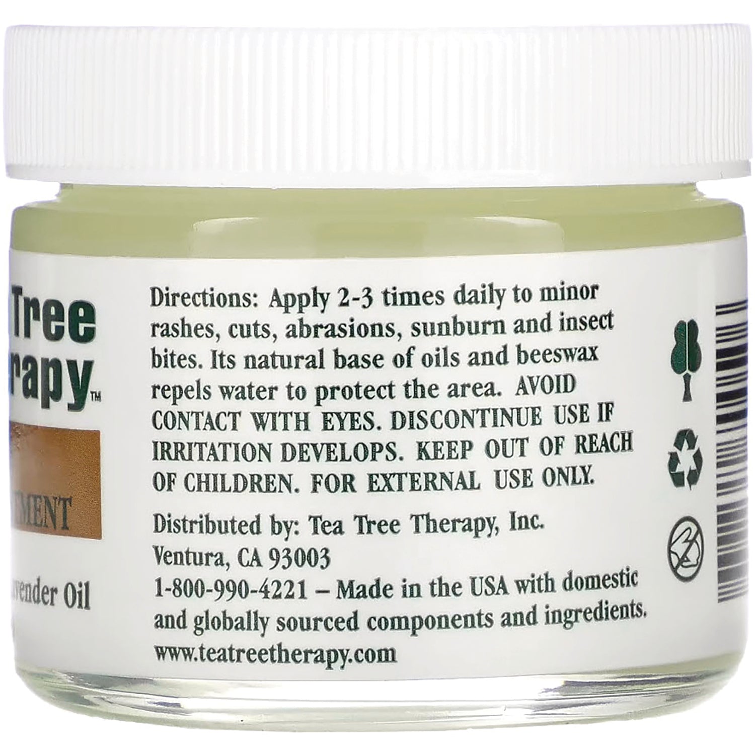 TTT010 | Back label with directions: apply 2-3 times daily; avoid contact with eyes; for external use only