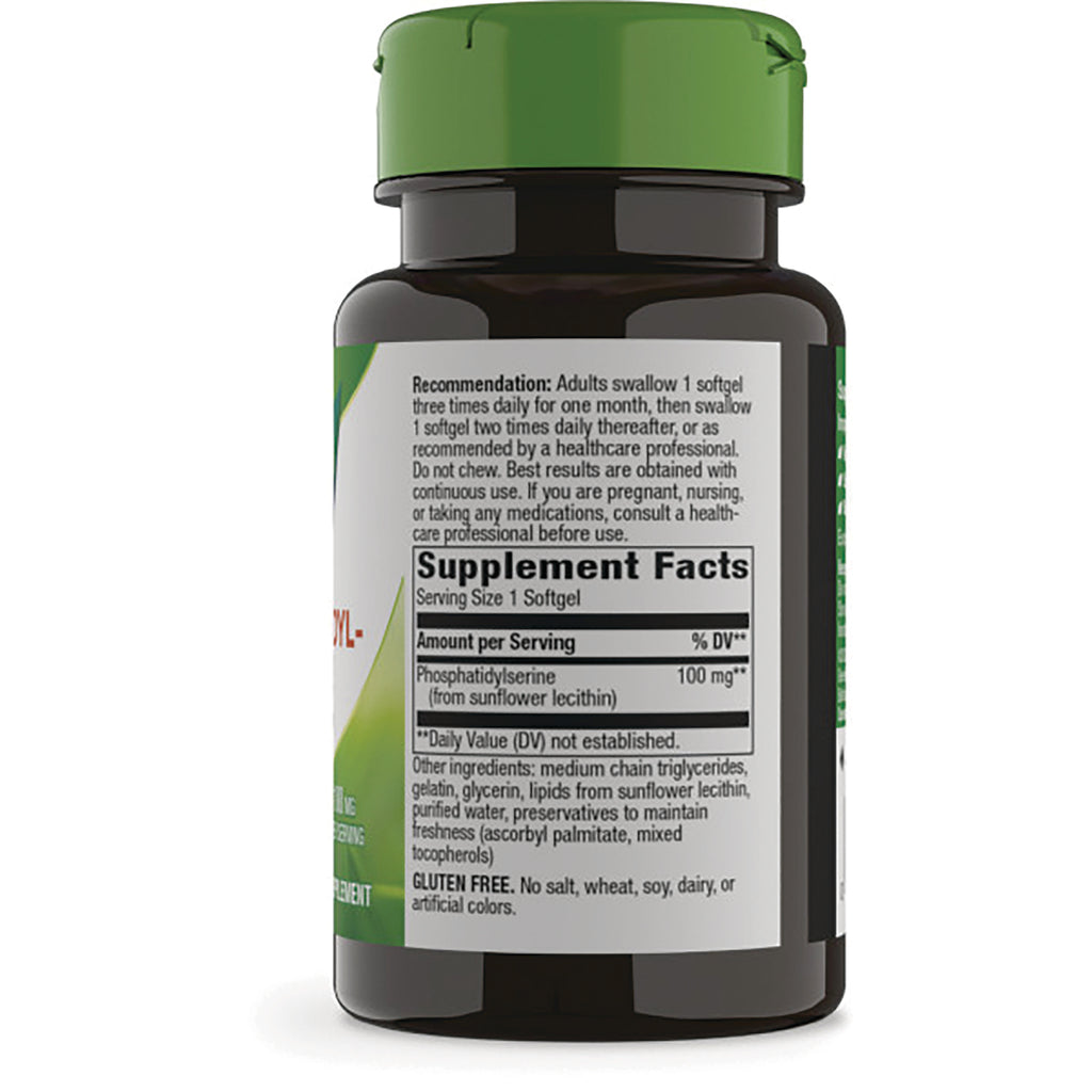 NW391 | Back of brown supplement bottle with green cap showing Supplement Facts label and directions - Thumbnail