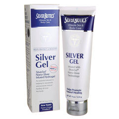 ABL003 | Silver Gel tube and outer box packaging showing 'Silver Gel' label and 'Helps Promote Natural Healing'
