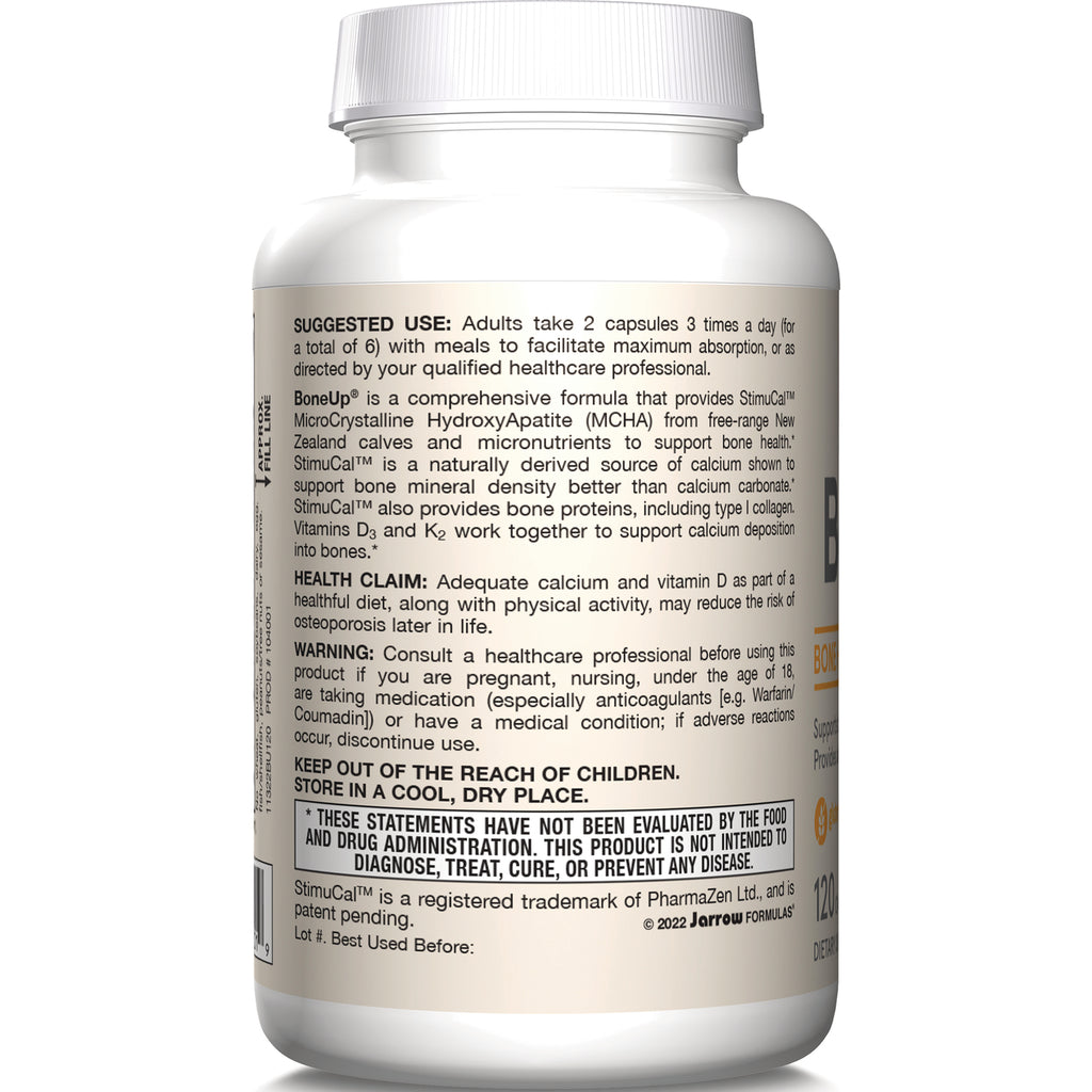 JR181 | Back label of supplement bottle with suggested use, warnings, storage instructions, and FDA disclaimer - Thumbnail