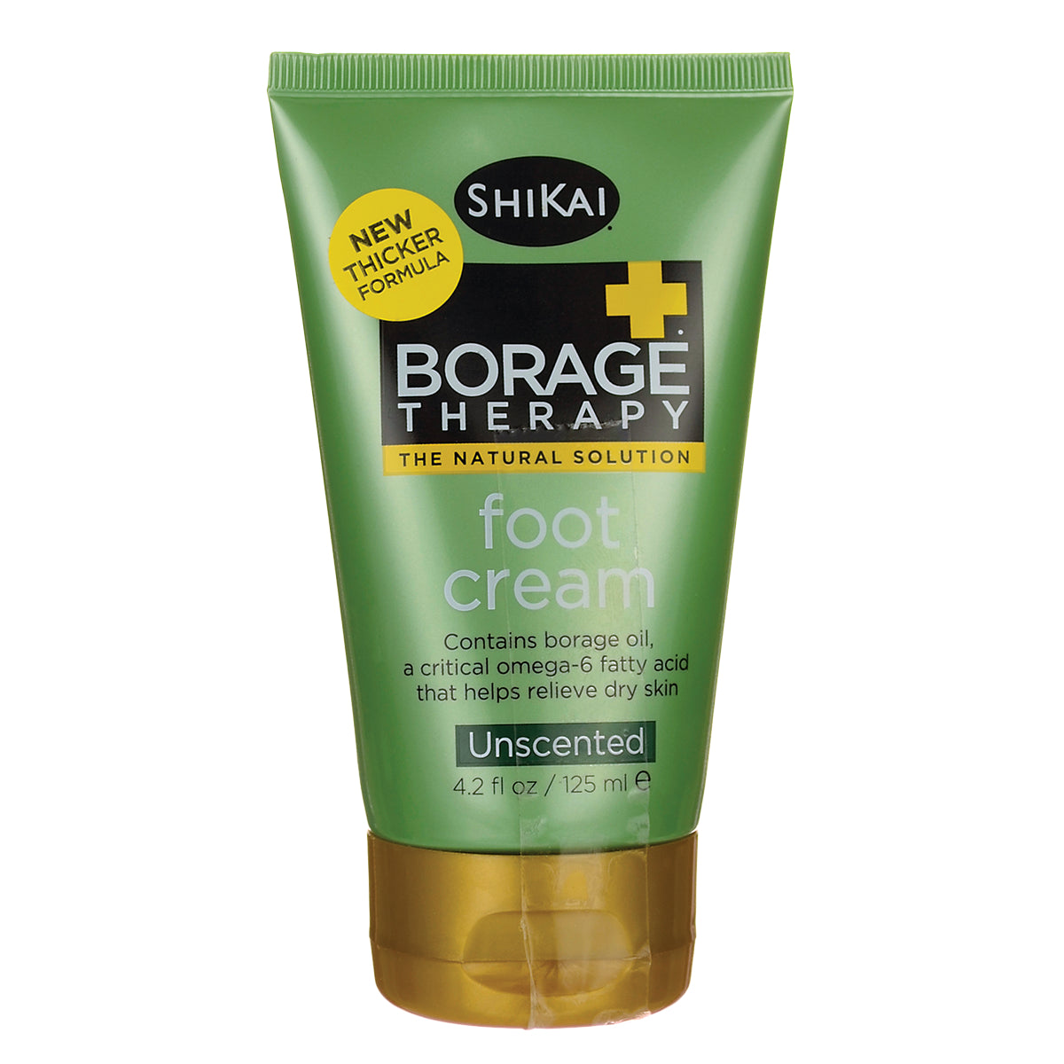 SHK022 | Shikai Borage Therapy foot cream tube, unscented, 4.2 fl oz, green packaging