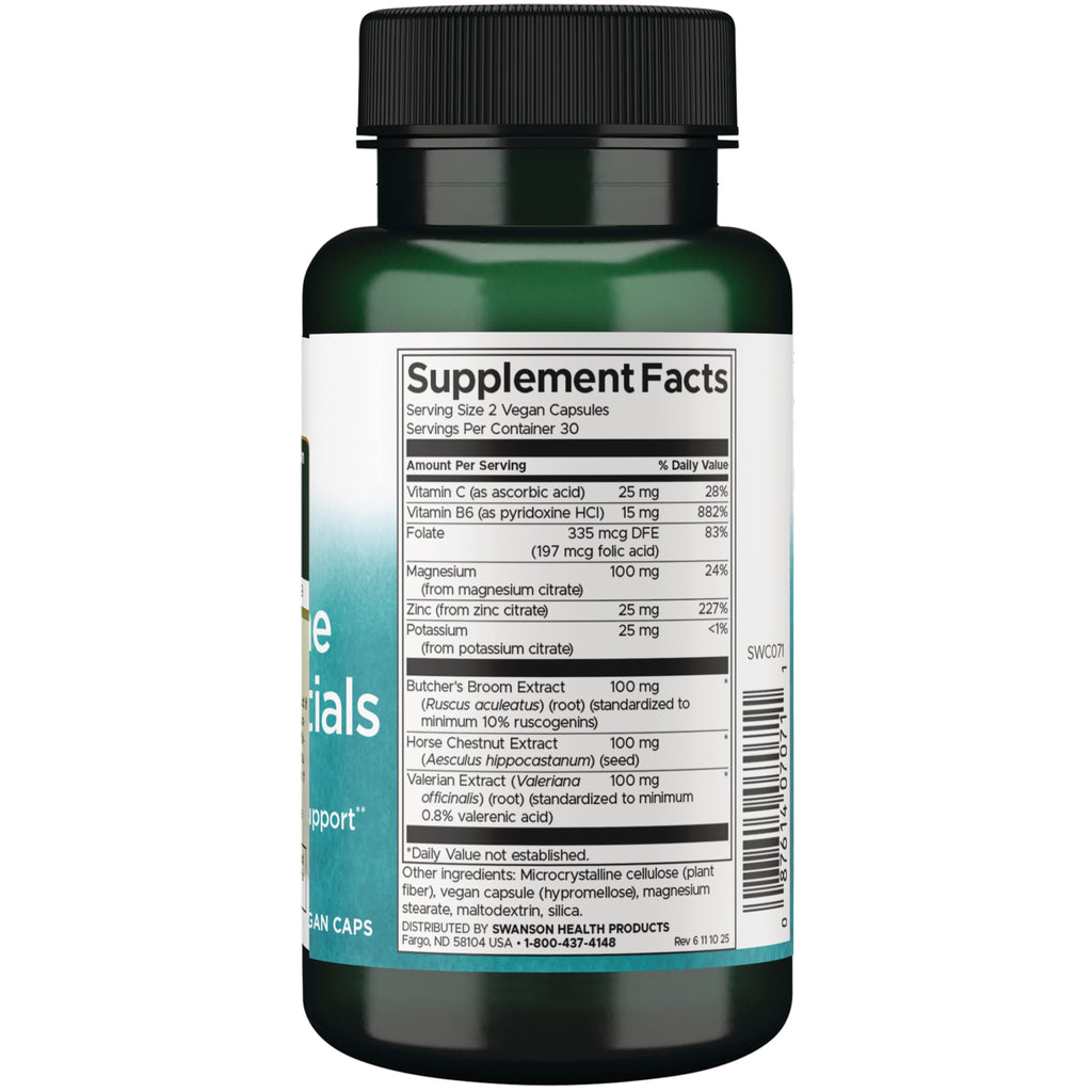 SWC071 | Back label with supplement facts and serving information - Thumbnail