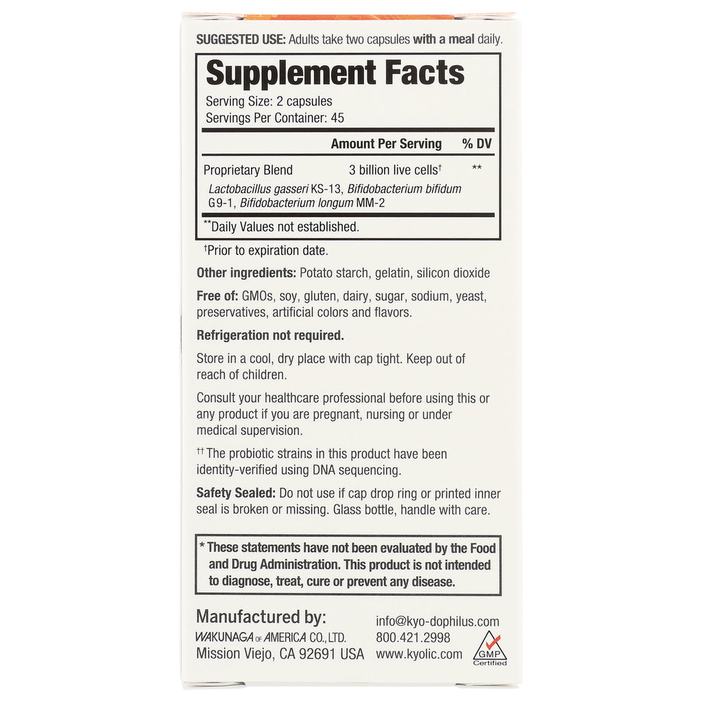 KY028 | back panel showing Supplement Facts, serving size, proprietary blend, other ingredients and safety information - Thumbnail