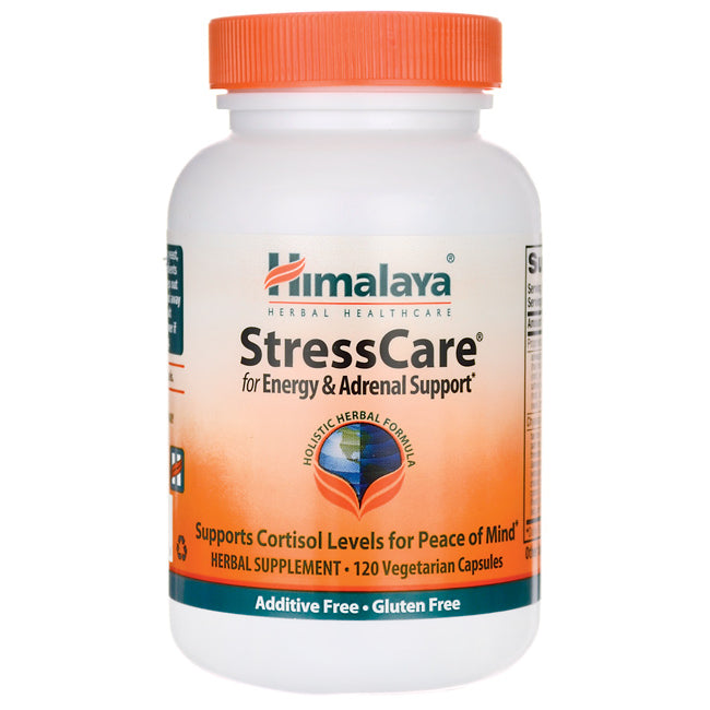 HHH024 | Himalaya StressCare bottle front label for energy and adrenal support, 120 vegetarian capsules