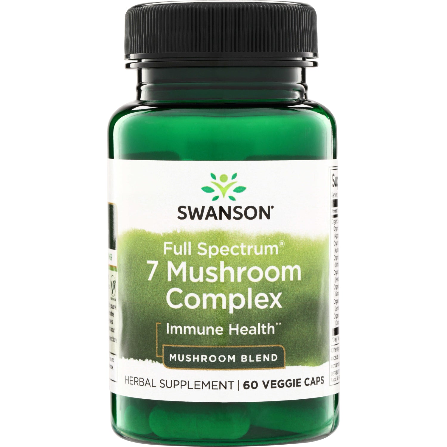 SW1524 | Swanson Full Spectrum 7 Mushroom Complex supplement, Immune Health, Mushroom Blend, 60 veggie caps