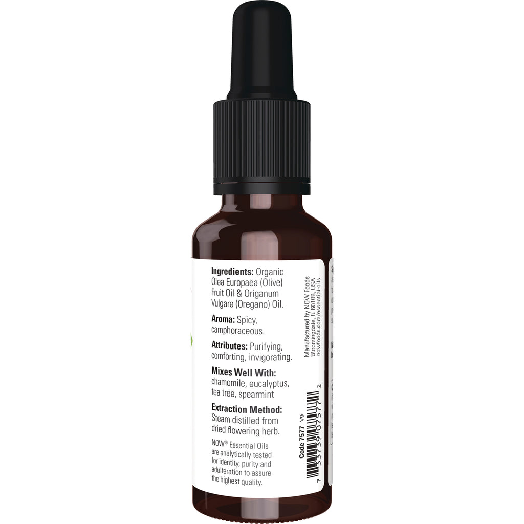 NWF498 | Back of amber dropper bottle showing white label with ingredients, usage text, and barcode - Thumbnail