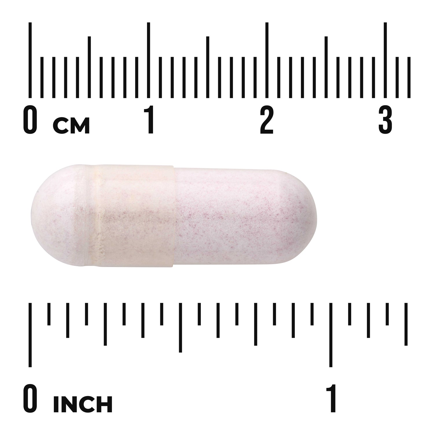 SW1812 | Capsule size shown with cm and inch ruler