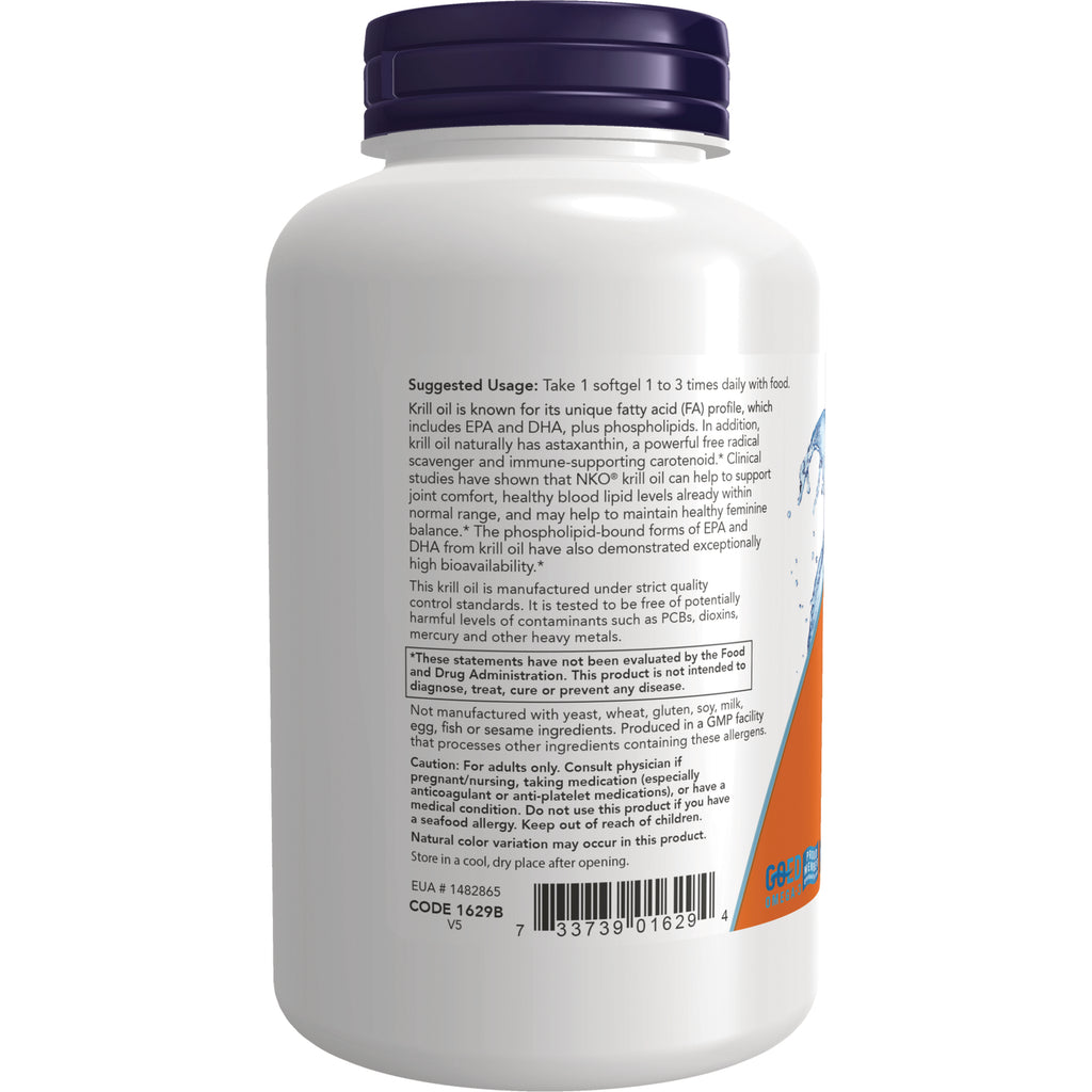 NWF1296 | Back label of white supplement bottle showing Suggested Usage, warnings, and barcode - Thumbnail