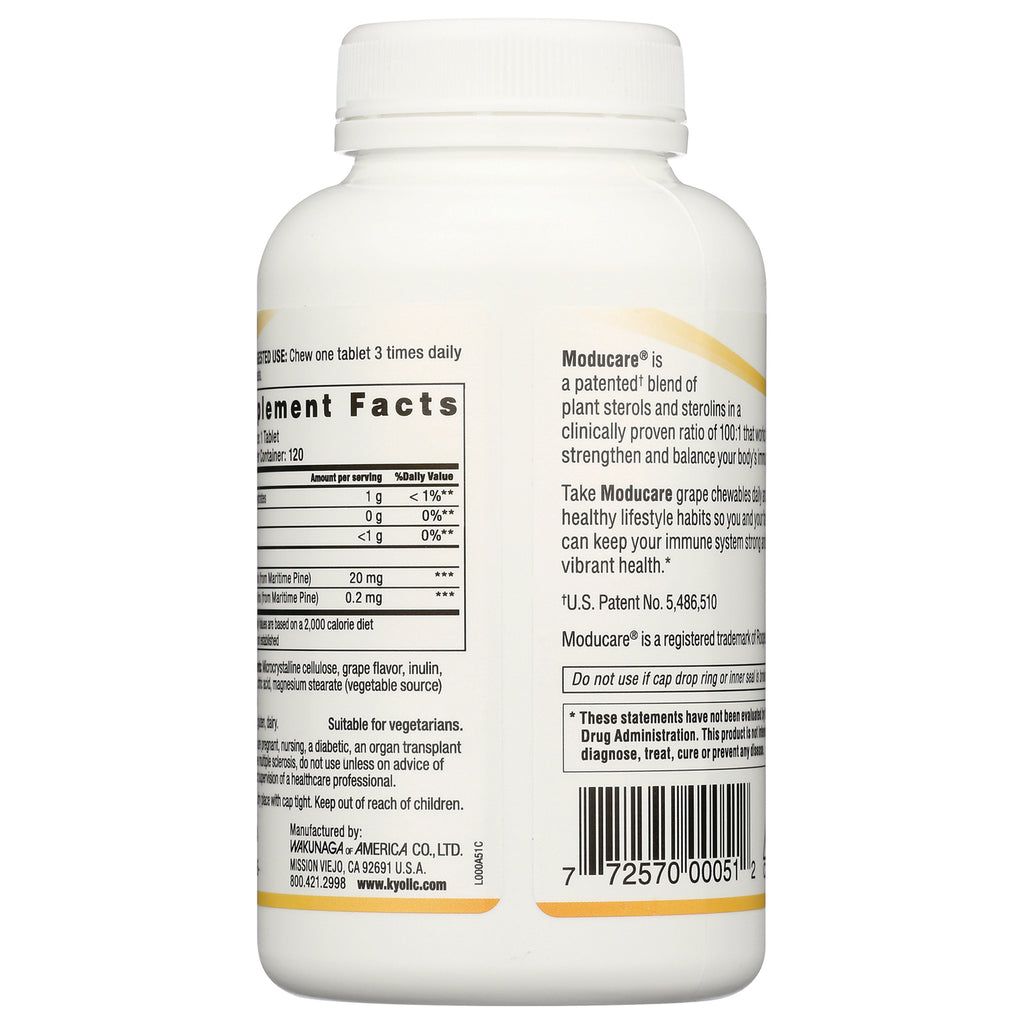 KY086 | Back of white supplement bottle showing supplement facts panel, product information and barcode - Thumbnail