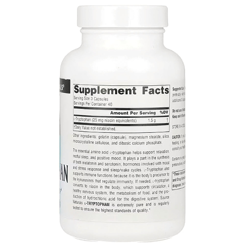 SN389 | Back label of dietary supplement bottle showing Supplement Facts and ingredient text - Thumbnail