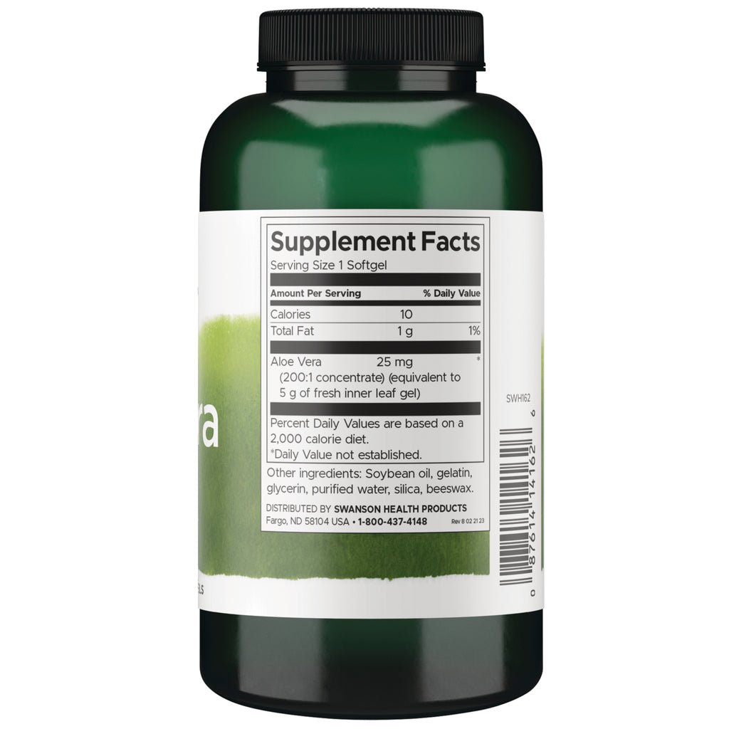 SWH162 | Back label with Supplement Facts panel, serving size 1 softgel, and other ingredients - Thumbnail
