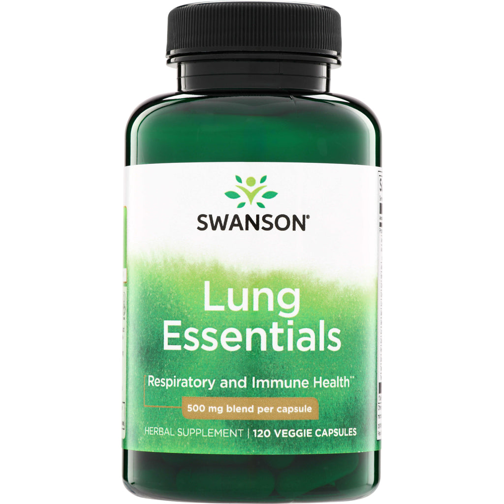 SWC087 | Swanson Lung Essentials, Respiratory and Immune Health, 120 veggie capsules, 500 mg per capsule - Thumbnail