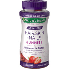 NBY062 | Nature's Bounty Advanced Hair, Skin & Nails strawberry gummies bottle front label