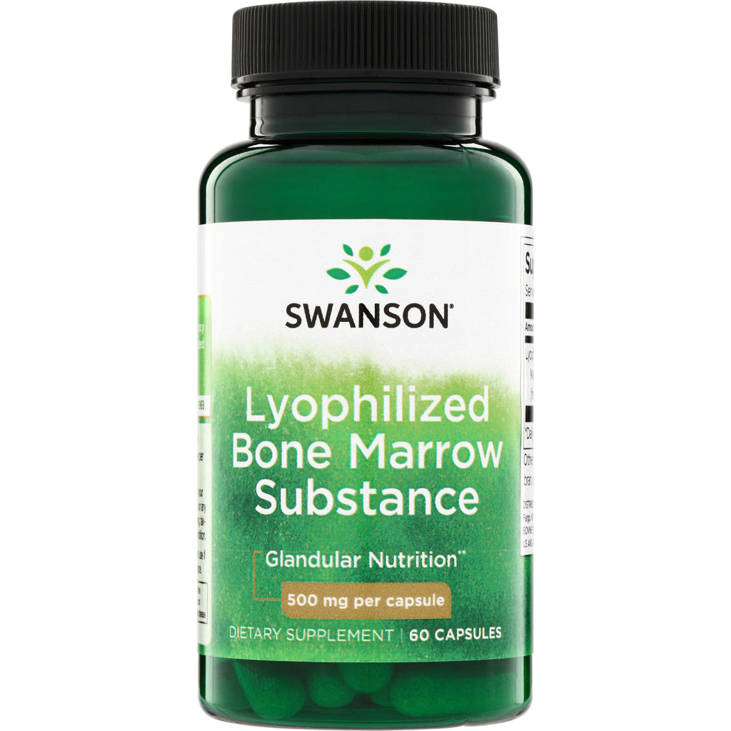 SW1577 | Swanson Lyophilized Bone Marrow Substance, 500 mg per capsule, 60 capsules bottle - Thumbnail