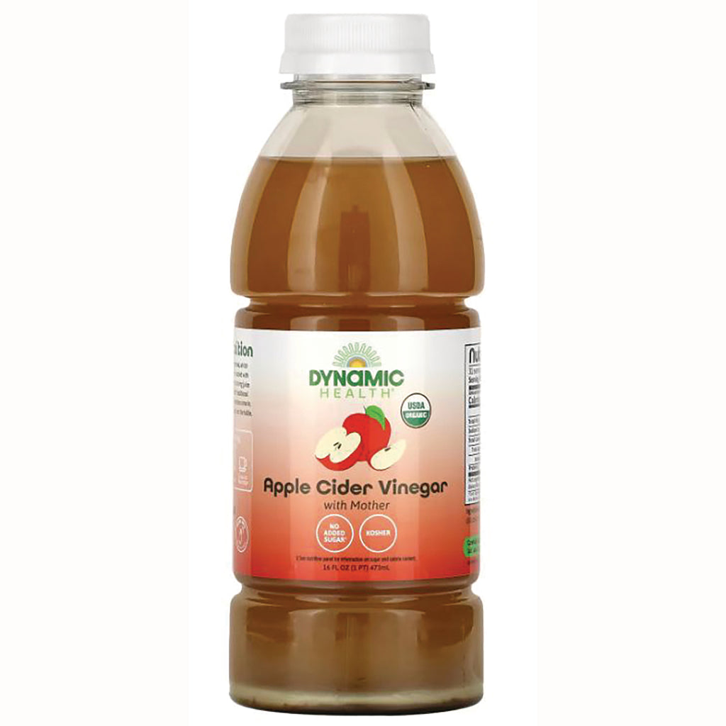 DYH012 | Dynamic Health apple cider vinegar bottle labeled Apple Cider Vinegar with Mother and USDA Organic - Thumbnail