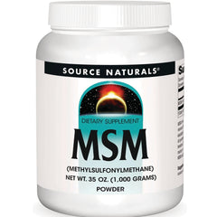 SN794 | Source Naturals MSM powder dietary supplement, 35 oz (1,000 grams) bottle front label