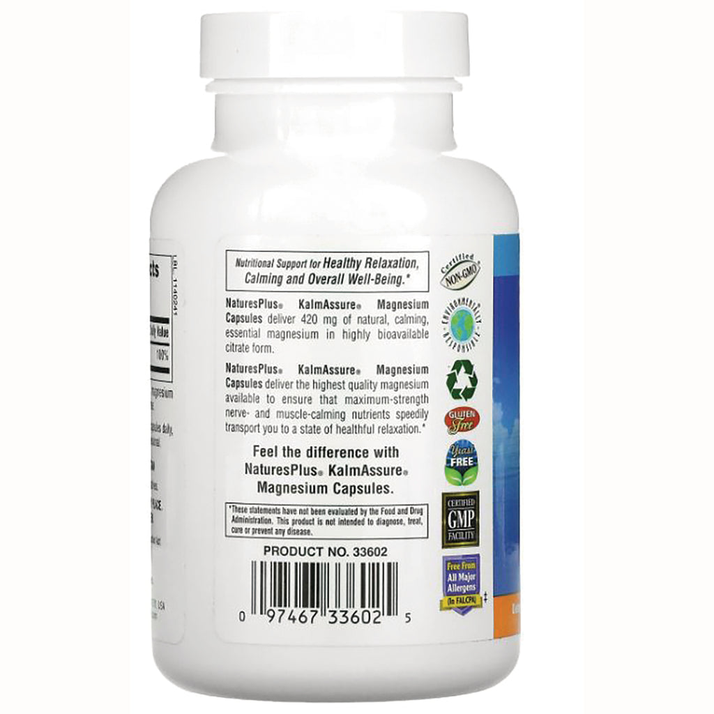 NTP320 | Back of white supplement bottle showing product information panel, certification icons and barcode - Thumbnail